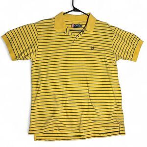 Chaps Men's Large Yellow Striped shirt polo by Ralph Lauren
